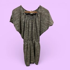 Cute Max Studio metallic heather Y2K dolman mini dress tunic elastic waist